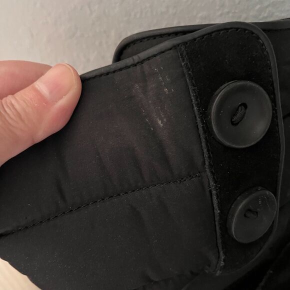 Lands' End Black Suede and Nylon Short Boots Style 394102 Size 8.5B - Picture 10 of 10